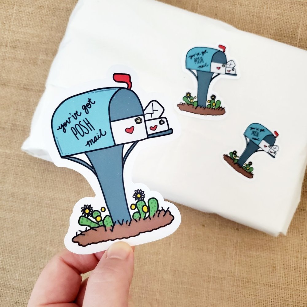 LB059 STICKERS Custom Poshmark Stickers Dr Suess Style Thank You Mail Supplies